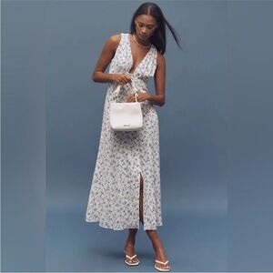 Reformation Ceara Floral V-Neck Midi Dress 4